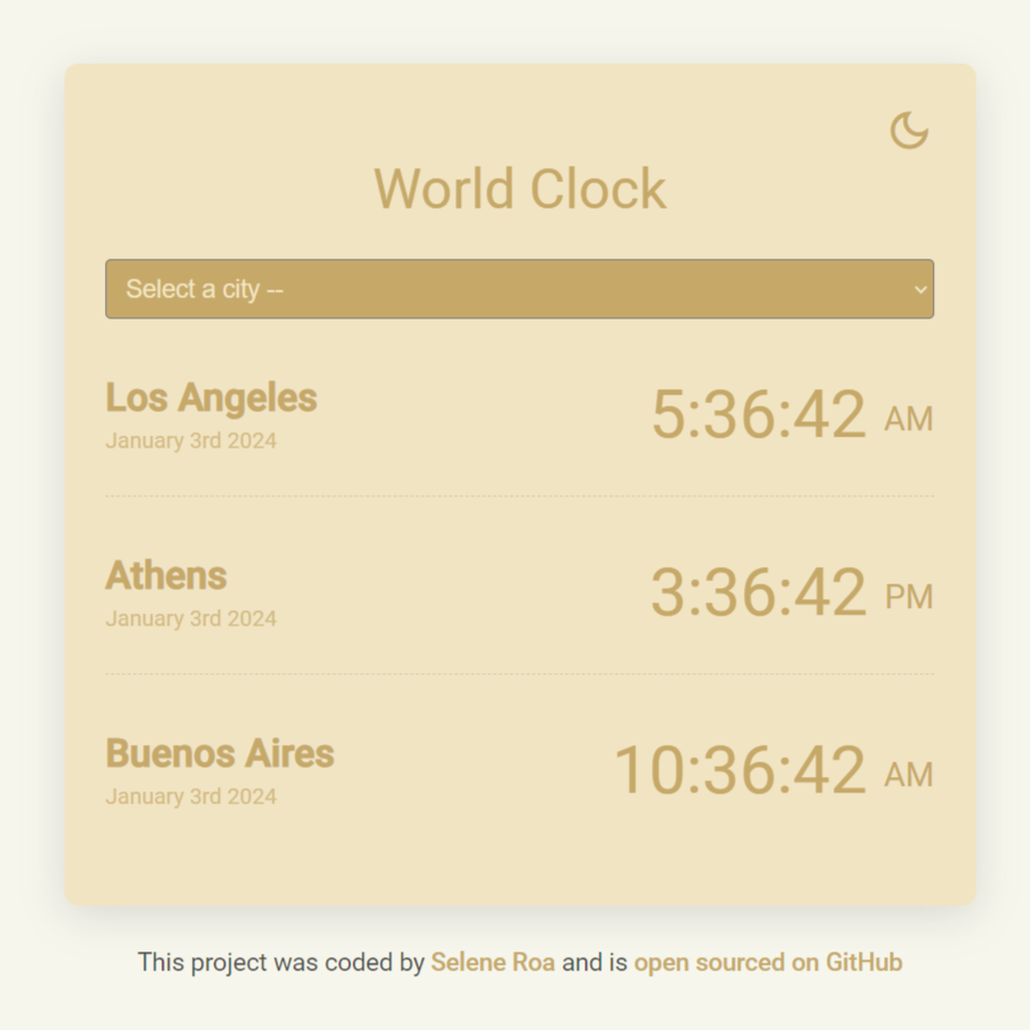 World Clock Project Preview